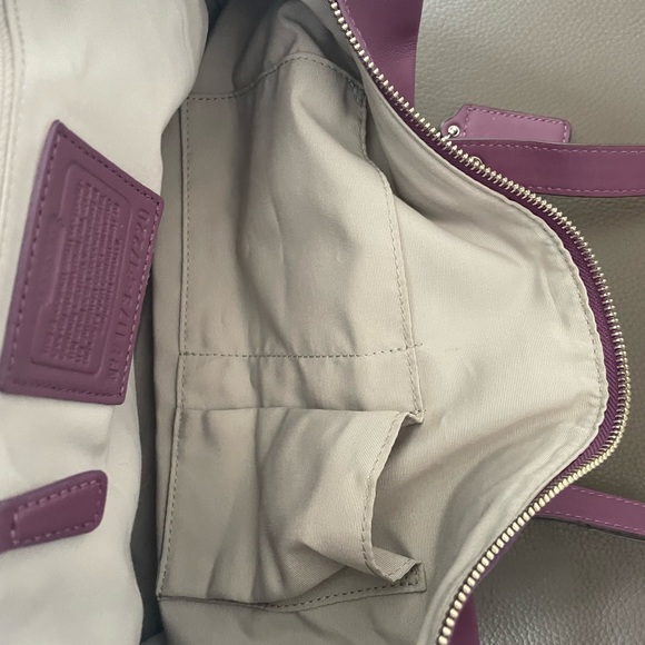 Coach Purple Leather Satchel - Picture 5 of 5